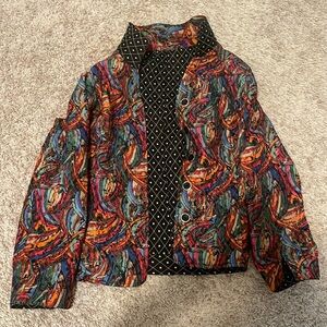 Size: medium Color: multicolored w/ black interior